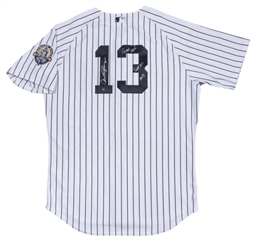 2013 Alex Rodriguez Game Used & Signed New York Yankees Home Jersey Used on 9/22/13 - Mariano Rivera Day (MLB Authenticated, Yankees-Steiner)